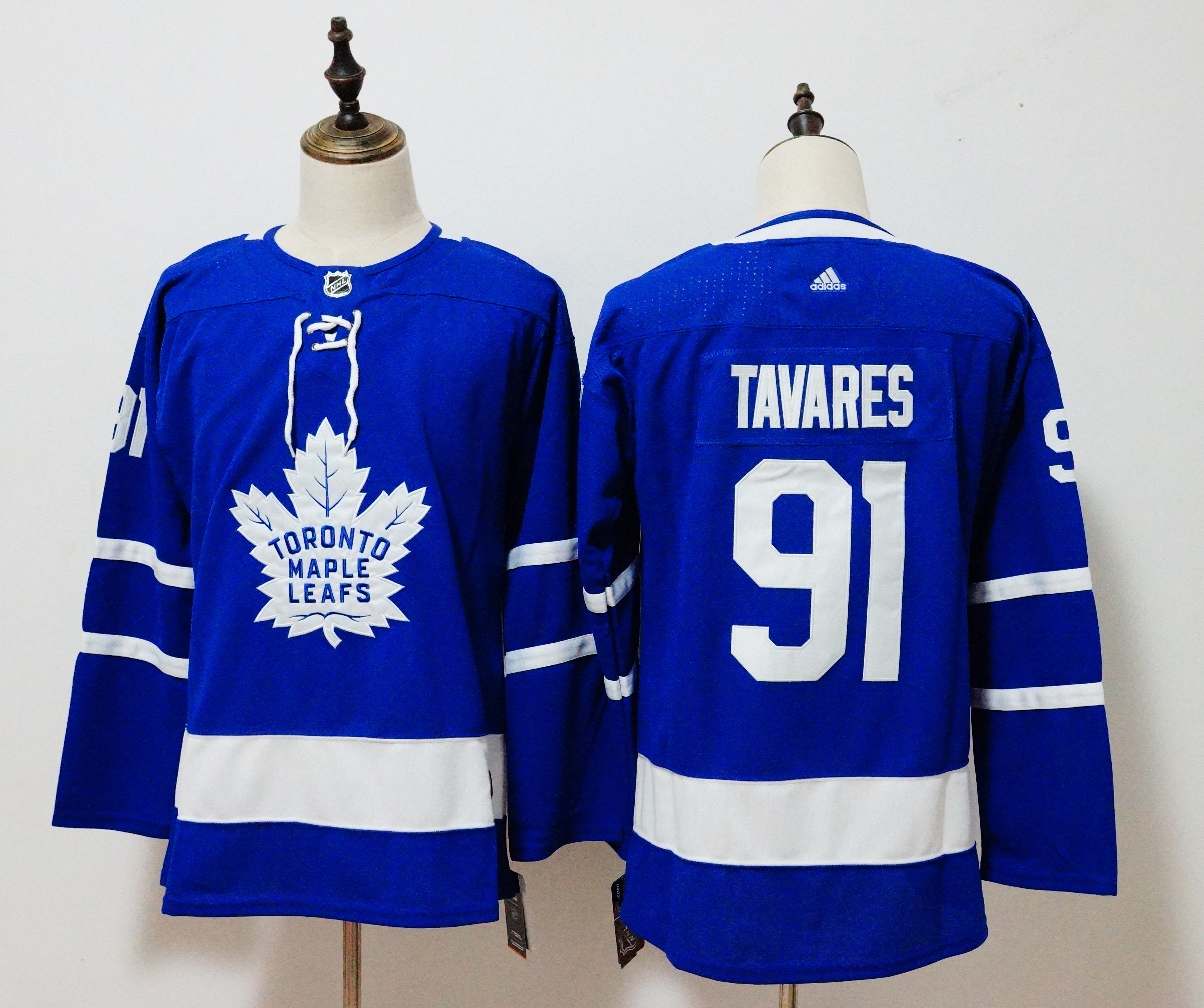 Women Toronto Maple Leafs #91 Tavares Blue Hockey Stitched Adidas NHL Jerseys->toronto maple leafs->NHL Jersey